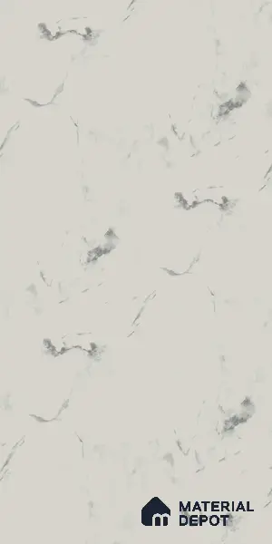 White Marble Look LM 02804 White Panda Marble 8 ft x 4 ft Natural Thermal Stone Finish Decorative Laminate - 1 mm | Suitable for TV Unit, Wardrobe, Kitchen Cabinets