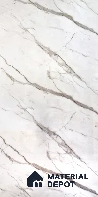 Ferrero 1B 0717 White Bianco 8 ft x 4 ft Marble Series High Gloss Finish Acrylic Laminate - 1.5 mm (LM 01109) | Matching Edgeband Code - 717 |  Suitable for TV Unit, Wardrobe, Kitchen Cabinets