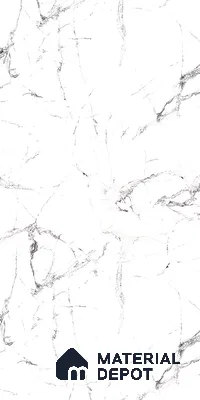 White Marble Look LM 05346 8 ft x 4 ft Texture Finish Decorative Laminate - 1 mm | Suitable for TV Unit, Wardrobe, Kitchen Cabinets
