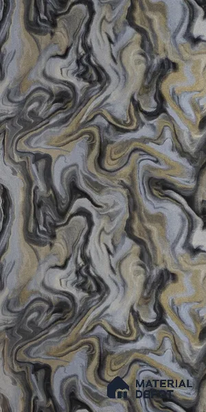 Grey Wave Look LM 13843 8 ft x 4 ft High Gloss Finish Decorative Laminate - 1 mm | Suitable for TV Unit, Wardrobe, Kitchen Cabinets