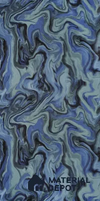 Blue Wave Look LM 13844 8 ft x 4 ft High Gloss Finish Decorative Laminate - 1 mm | Suitable for TV Unit, Wardrobe, Kitchen Cabinets