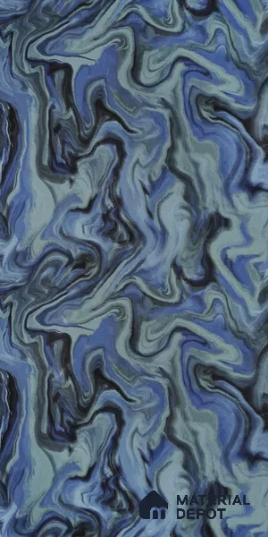Blue Wave Look LM 13844 8 ft x 4 ft High Gloss Finish Decorative Laminate - 1 mm | Suitable for TV Unit, Wardrobe, Kitchen Cabinets