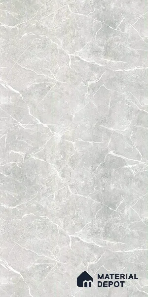 Grey Marble Look LM 13855 8 ft x 4 ft Texture Finish Decorative Laminate - 1 mm | Suitable for TV Unit, Wardrobe, Kitchen Cabinets