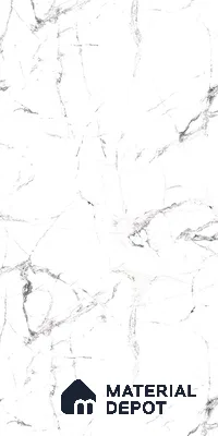 White Marble Look LM 13871 8 ft x 4 ft Matte Finish Decorative Laminate - 1 mm | Suitable for TV Unit, Wardrobe, Kitchen Cabinets