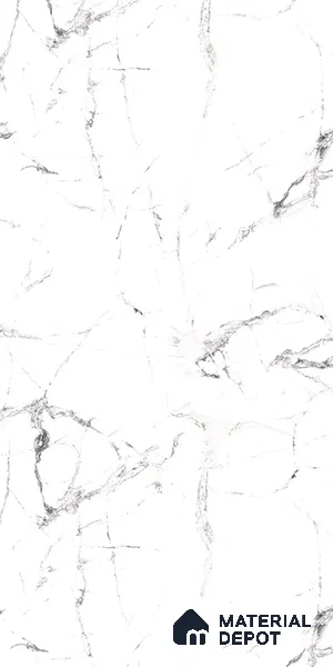 White Marble Look LM 13871 8 ft x 4 ft Matte Finish Decorative Laminate - 1 mm | Suitable for TV Unit, Wardrobe, Kitchen Cabinets