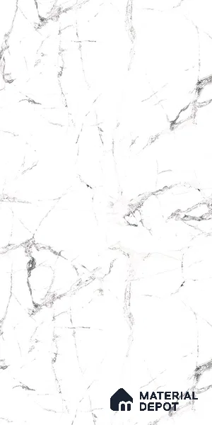 White Marble Look LM 13882 8 ft x 4 ft High Gloss Finish Decorative Laminate - 1 mm | Suitable for TV Unit, Wardrobe, Kitchen Cabinets