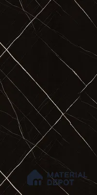 Black Marble Look LM 10896 8 ft x 4 ft Glossy Finish Decorative Laminate - 1 mm | Suitable for TV Unit, Wardrobe, Kitchen Cabinets