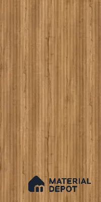 Wooden Fluted LM 21339 8 ft x 4 ft Glossy Finish Decorative Laminate - 1 mm | Suitable for TV Unit,Wardrobe, Kitchen Cabinets