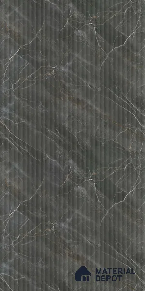Marble Fluted LM 21343 8 ft x 4 ft Glossy Finish Decorative Laminate - 1 mm | Suitable for TV Unit,Wardrobe, Kitchen Cabinets