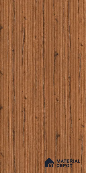Wooden Fluted LM 21345 8 ft x 4 ft Glossy Finish Decorative Laminate - 1 mm | Suitable for TV Unit,Wardrobe, Kitchen Cabinets