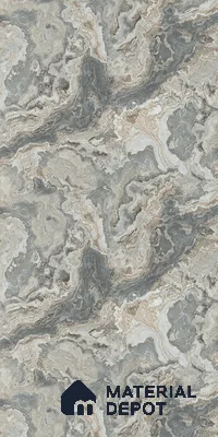 Grey Marble Look LM 21363 8 ft x 4 ft PU Finish Decorative Laminate - 1 mm | Suitable for TV Unit, Wardrobe, Kitchen Cabinets