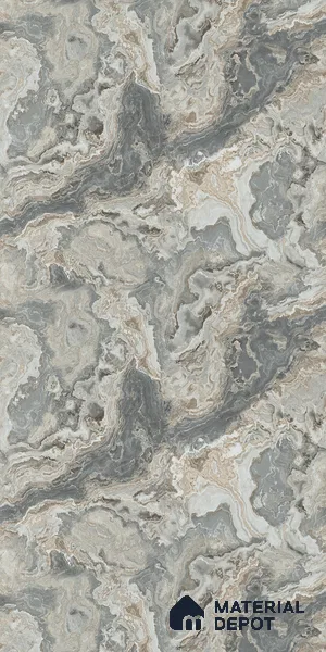 Grey Marble Look LM 21363 8 ft x 4 ft PU Finish Decorative Laminate - 1 mm | Suitable for TV Unit, Wardrobe, Kitchen Cabinets