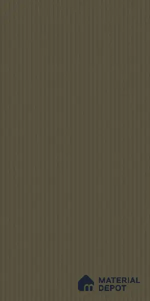 Olive Brown Fluted Solid Color LM 21370 8 ft x 4 ft High Gloss Finish Decorative Laminate - 1 mm | Suitable for TV Unit,Wardrobe, Kitchen Cabinets