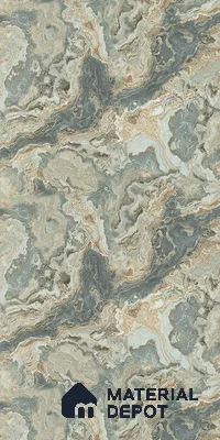 Grey Marble Look LM 21394 8 ft x 4 ft High Gloss Finish Decorative Laminate - 1 mm | Suitable for TV Unit, Wardrobe, Kitchen Cabinets