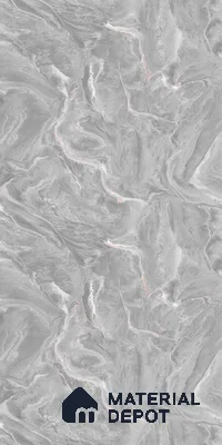 Grey Marble Look LM 21396 8 ft x 4 ft High Gloss Finish Decorative Laminate - 1 mm | Suitable for TV Unit, Wardrobe, Kitchen Cabinets