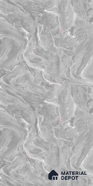 Grey Marble Look LM 21396 8 ft x 4 ft High Gloss Finish Decorative Laminate - 1 mm | Suitable for TV Unit, Wardrobe, Kitchen Cabinets