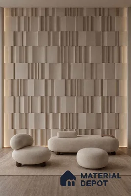 Duco Paintable Geometric Elegance 8 ft x 4 ft CNC Made HDHMR - 30 mm