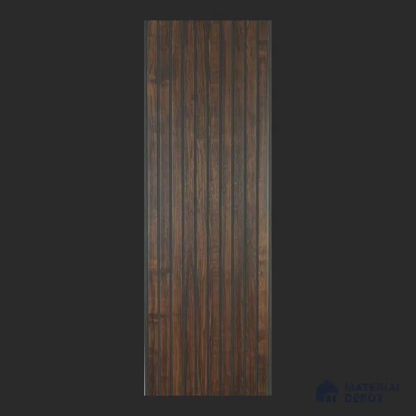 Brown Wooden Louver PN 00386 10 ft x 12 inch PVC Panel - 10 mm | Suitable for Feature Wall, TV Unit & Living Room | Width is Subjected to 5% Variation