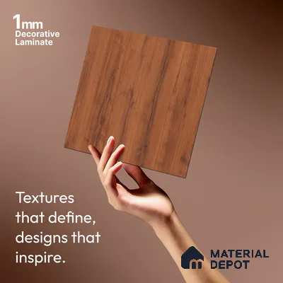 Wooden Look LM 01292 Ripple Wood 8 ft x 4 ft Texture Finish Laminates - 1 mm  | Suitable for TV Unit, Wardrobe, Kitchen Cabinets