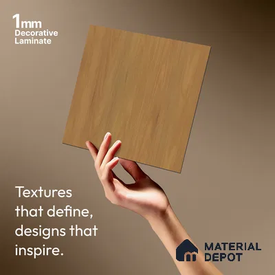 Wooden Look LM 01385 Chestnut Charm 8 ft x 4 ft Texture Finish Decorative Laminate - 1 mm  | Suitable for TV Unit, Wardrobe, Kitchen Cabinets