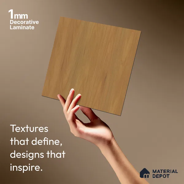 Wooden Look LM 01385 Chestnut Charm 8 ft x 4 ft Texture Finish Decorative Laminate - 1 mm  | Suitable for TV Unit, Wardrobe, Kitchen Cabinets