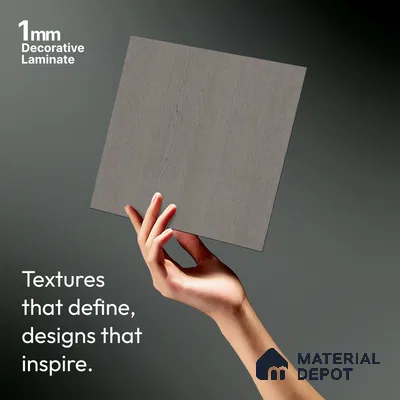 Wooden Look LM 01390 Graphite Glow 8 ft x 4 ft Texture Finish Decorative Laminate - 1 mm  | Suitable for TV Unit, Wardrobe, Kitchen Cabinets