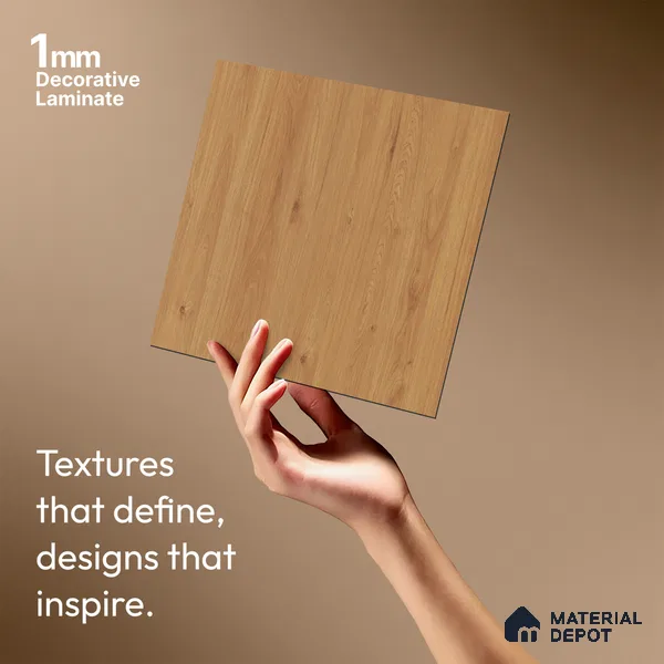 Wooden Look LM 01392 Earthy Elite 8 ft x 4 ft Texture Finish Decorative Laminate - 1 mm | Suitable for TV Unit, Wardrobe, Kitchen Cabinets