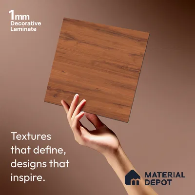 Wooden Look LM 01398 Ripple Wood 8 ft x 4 ft Texture Finish Decorative Laminate - 1 mm  | Suitable for TV Unit, Wardrobe, Kitchen Cabinets