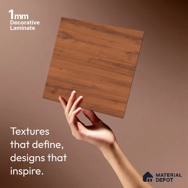Wooden Look LM 01398 Ripple Wood 8 ft x 4 ft Texture Finish Decorative Laminate - 1 mm  | Suitable for TV Unit, Wardrobe, Kitchen Cabinets