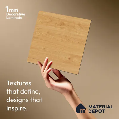 Wooden Look LM 01400 Earthy Elite 8 ft x 4 ft Texture Finish Decorative Laminate - 1 mm  | Suitable for TV Unit, Wardrobe, Kitchen Cabinets