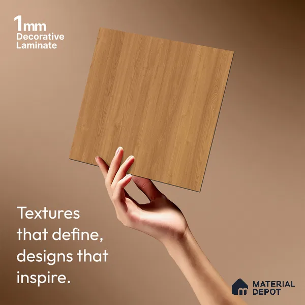 Wooden Look LM 01401 Zen Ease 8 ft x 4 ft Texture Finish Decorative Laminate - 1 mm  | Suitable for TV Unit, Wardrobe, Kitchen Cabinets