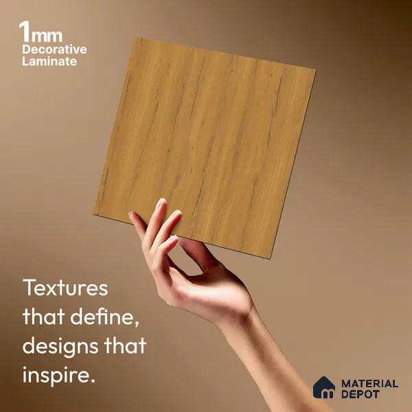 Wooden Look LM 01413 Truffle Twist 8 ft x 4 ft PU Finish Decorative Laminate - 1 mm  | Suitable for TV Unit, Wardrobe, Kitchen Cabinets