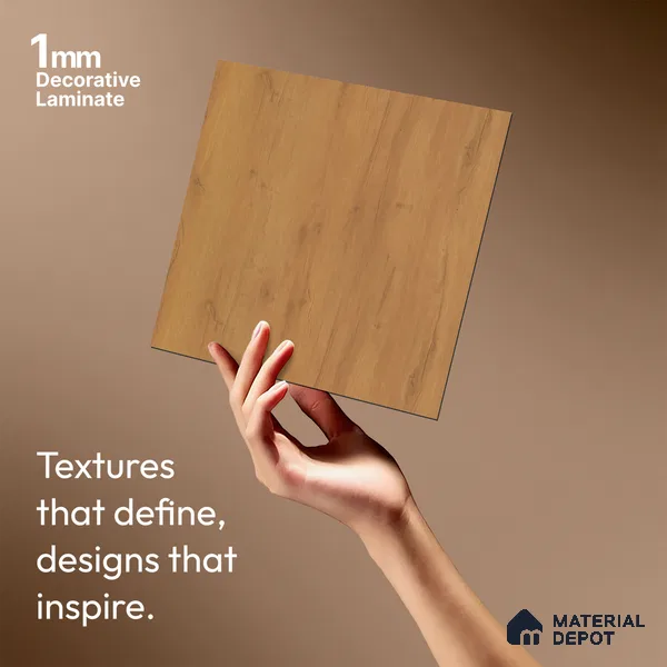 Wooden Look LM 01418 Urban Blend 8 ft x 4 ft Texture Finish Decorative Laminate - 1 mm | Suitable for TV Unit, Wardrobe, Kitchen Cabinets