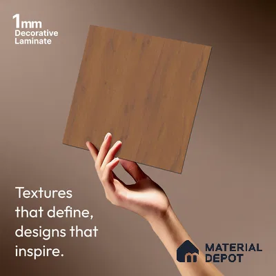 Wooden Look LM 01420 Rustic Bark 8 ft x 4 ft Texture Finish Decorative Laminate - 1 mm  | Suitable for TV Unit, Wardrobe, Kitchen Cabinets