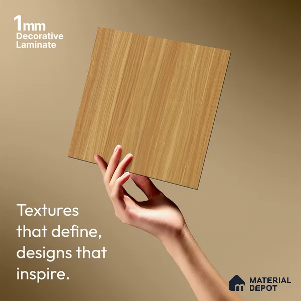 LM 01424 Brown Woodscar 8 ft x 4 ft Texture Finish Decorative Laminate - 1 mm | Suitable for TV Unit, Wardrobe, Kitchen Cabinets