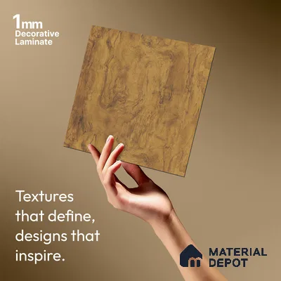 Wooden Look LM 01426 Toasted Timber 8 ft x 4 ft Texture Finish Decorative Laminate - 1 mm  | Suitable for TV Unit, Wardrobe, Kitchen Cabinets