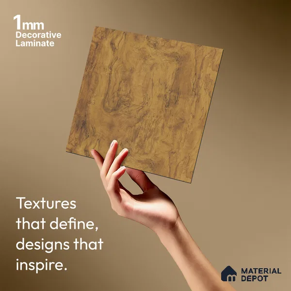 Wooden Look LM 01426 Toasted Timber 8 ft x 4 ft Texture Finish Decorative Laminate - 1 mm  | Suitable for TV Unit, Wardrobe, Kitchen Cabinets
