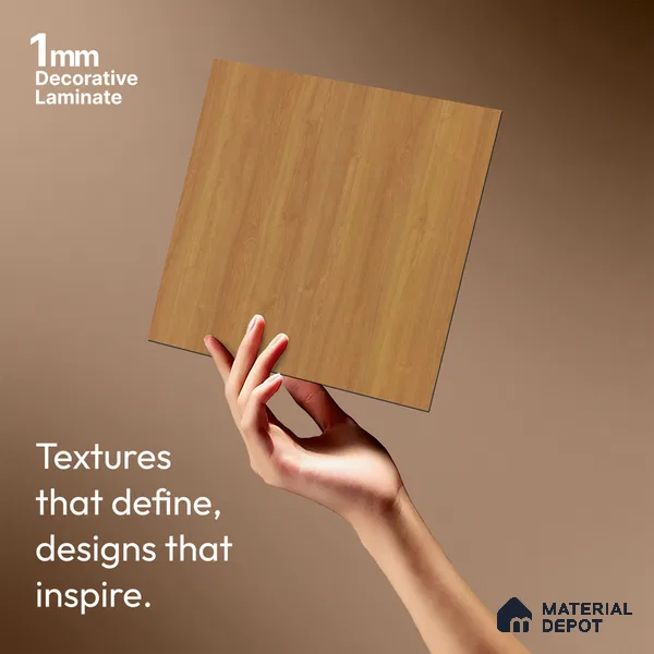 Wooden Look LM 01428 Cedar Ease 8 ft x 4 ft Texture Finish Decorative Laminate - 1 mm  | Suitable for TV Unit, Wardrobe, Kitchen Cabinets
