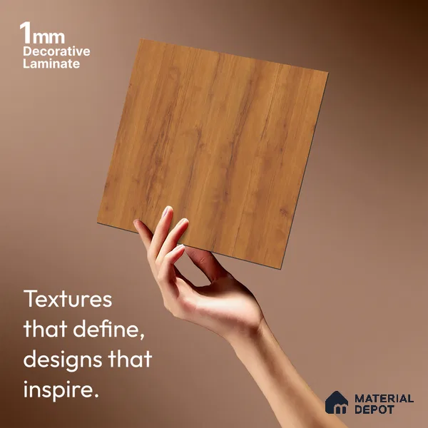 Wooden Look LM 01429 Ripple Wood 8 ft x 4 ft Texture Finish Decorative Laminate - 1 mm  | Suitable for TV Unit, Wardrobe, Kitchen Cabinets