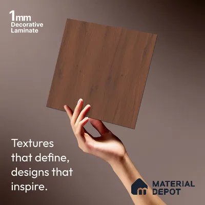 Wooden Look LM 01431 Rustic Bark 8 ft x 4 ft Texture Finish Decorative Laminate - 1 mm  | Suitable for TV Unit, Wardrobe, Kitchen Cabinets