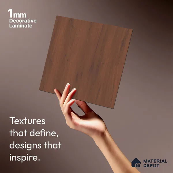 Wooden Look LM 01431 Rustic Bark 8 ft x 4 ft Texture Finish Decorative Laminate - 1 mm | Suitable for TV Unit, Wardrobe, Kitchen Cabinets