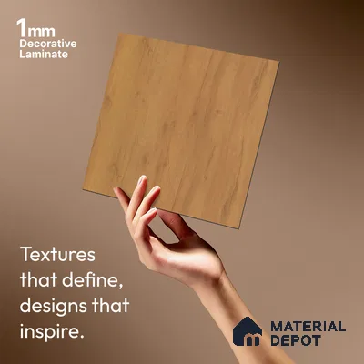 Wooden Look LM 01432 Urban Blend 8 ft x 4 ft Texture Finish Decorative Laminate - 1 mm  | Suitable for TV Unit, Wardrobe, Kitchen Cabinets