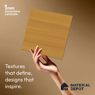 Wooden Look LM 01436 Almond Allure 8 ft x 4 ft Texture Finish Decorative Laminate - 1 mm  | Suitable for TV Unit, Wardrobe, Kitchen Cabinets