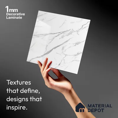 LM 01464 Serene Ease 8 ft x 4 ft High Gloss Finish Decorative Laminate - 1 mm  | Suitable for TV Unit, Wardrobe, Kitchen Cabinets