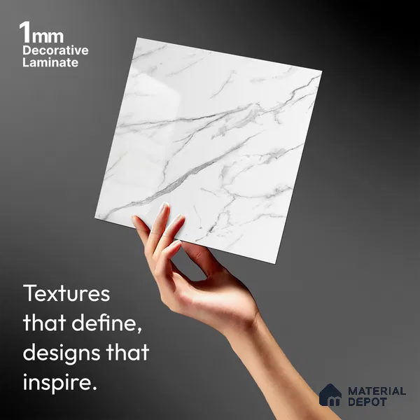 LM 01464 Serene Ease 8 ft x 4 ft High Gloss Finish Decorative Laminate - 1 mm  | Suitable for TV Unit, Wardrobe, Kitchen Cabinets