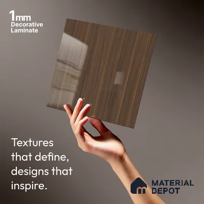 Wooden Look LM 01472 Tango Wood 8 ft x 4 ft High Gloss Finish Decorative Laminate - 1 mm  | Suitable for TV Unit, Wardrobe, Kitchen Cabinets