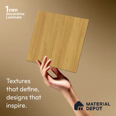 Wooden Look LM 01479 Zen Ease 8 ft x 4 ft Texture Finish Decorative Laminate - 1 mm  | Suitable for TV Unit, Wardrobe, Kitchen Cabinets