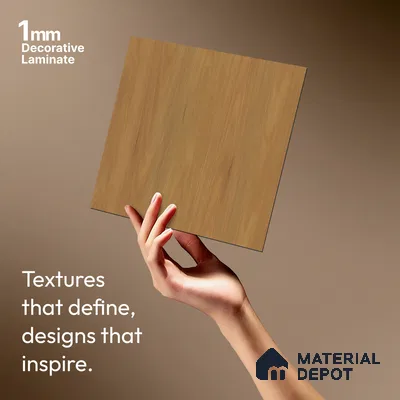 Wooden Look LM 01482 Chestnut Charm 8 ft x 4 ft Suede Finish Decorative Laminate - 1 mm  | Suitable for TV Unit, Wardrobe, Kitchen Cabinets