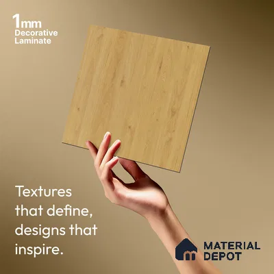 Wooden Look LM 01489 Earthy Elite 8 ft x 4 ft Suede Finish Decorative Laminate - 1 mm  | Suitable for TV Unit, Wardrobe, Kitchen Cabinets
