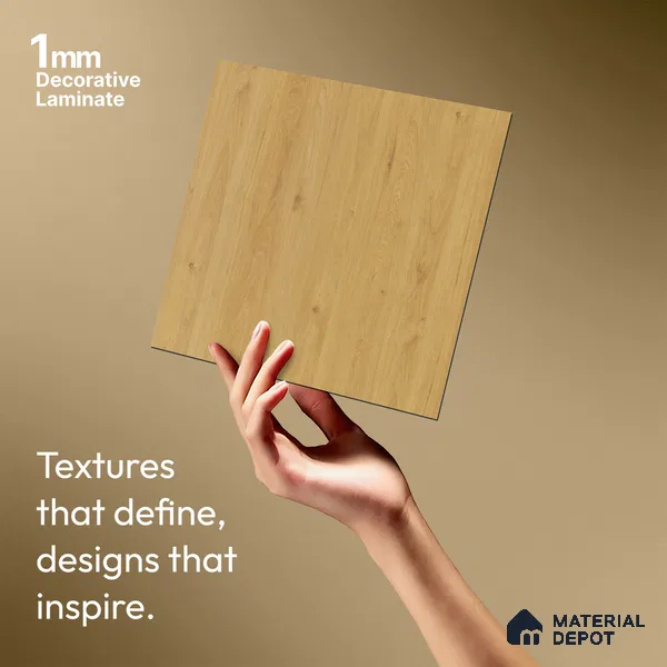 Wooden Look LM 01489 Earthy Elite 8 ft x 4 ft Suede Finish Decorative Laminate - 1 mm  | Suitable for TV Unit, Wardrobe, Kitchen Cabinets